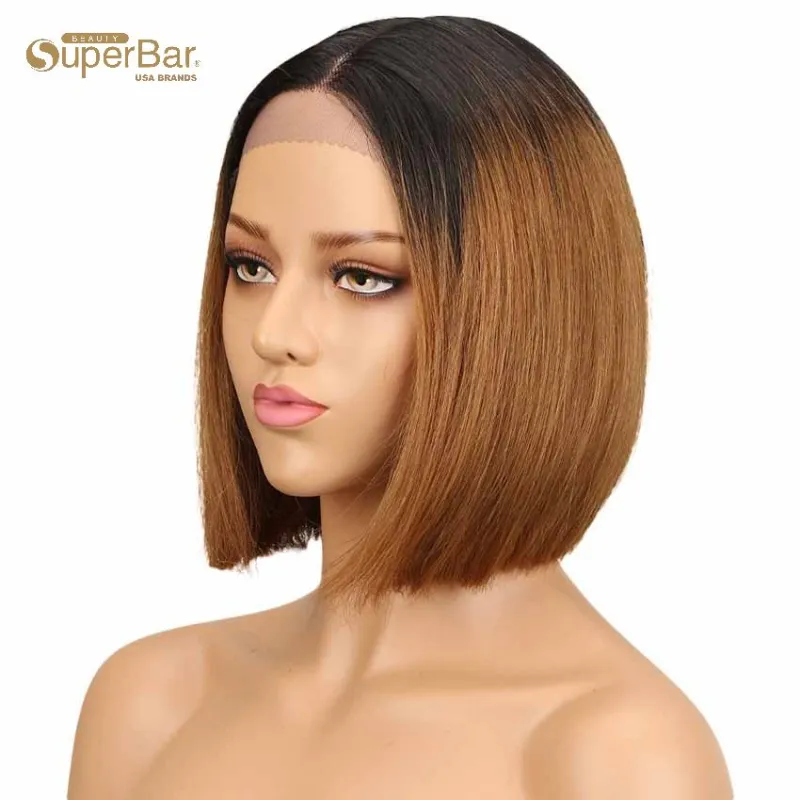 Superbar Straight Lace Part short Bob Wig130% Density 10 Inch 100% Human Hair Wigs
