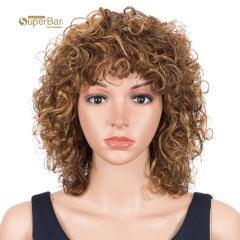 Superbar Short Bouncy Curly Wigs For WomenCute Human Hair Bob Wigs 4 Colors