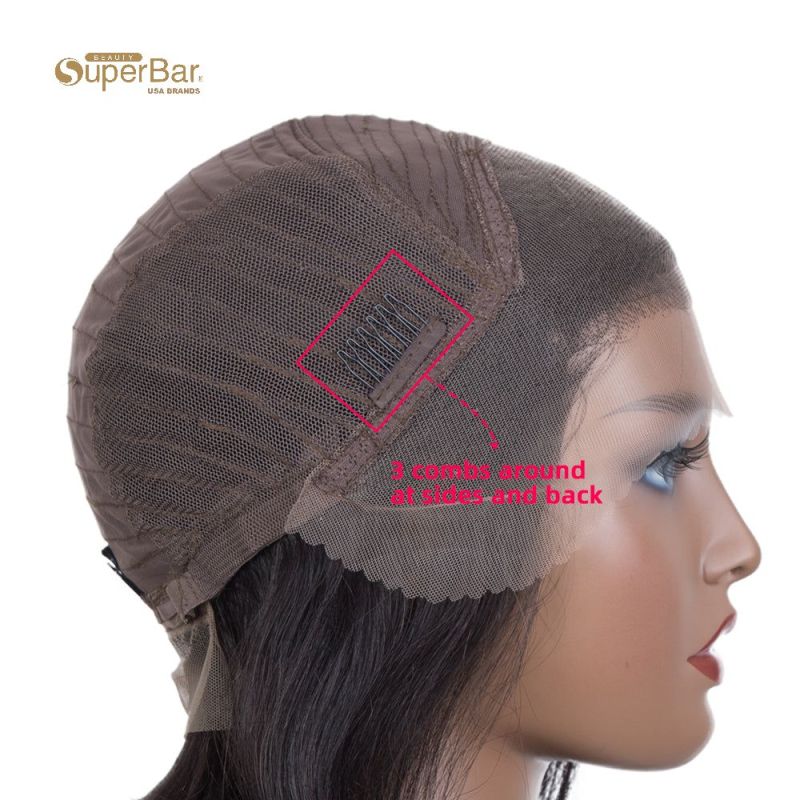 Superbar Short Straight Bob Wigs Human Hair13x4 Lace Front Wigs Pre Plucked with Baby Hair 11Inch
