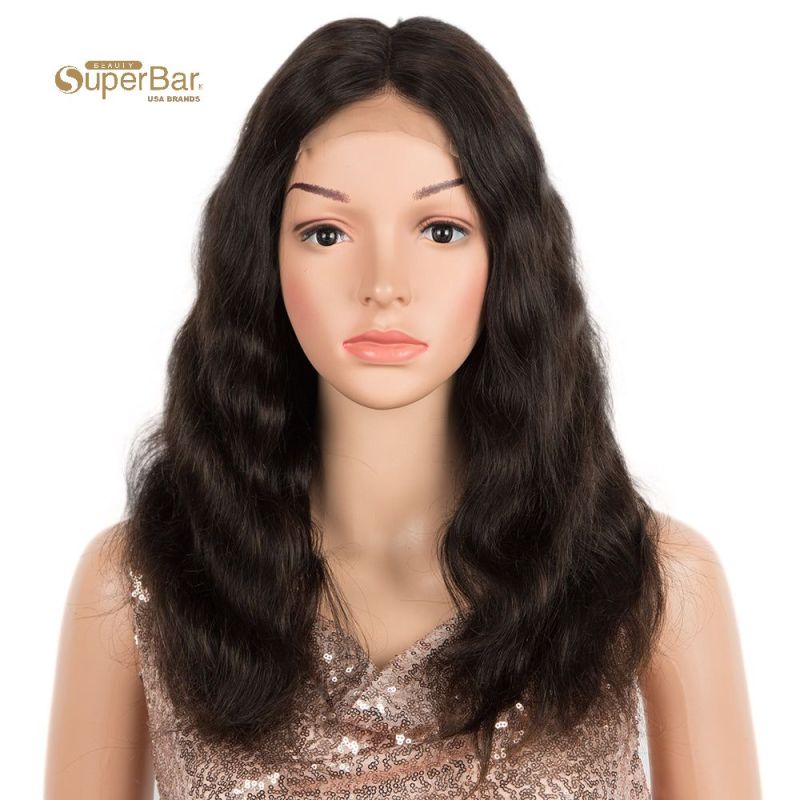Superbar 4*4 Lace Frontal Wigs Human HairBody Wave Lace Front Wig Pre-plucked Hairline withBaby Hair Wigs Natural Color