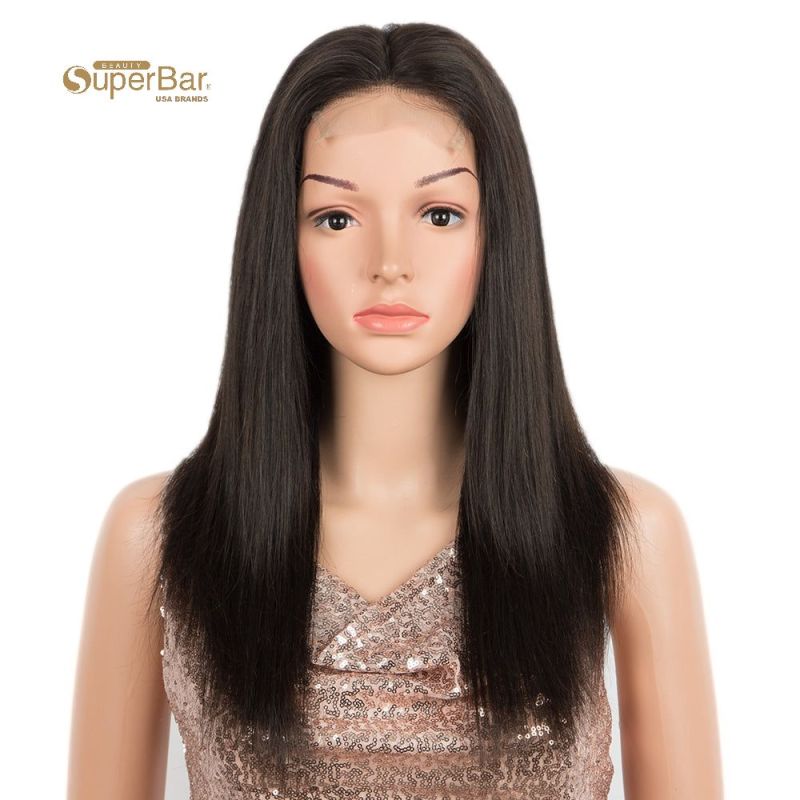 Superbar Straight 4*4 Lace Frontal WigsHuman Hair Lace Front Wig Pre-plucked Hairline withBaby Hair Wigs Natural Color