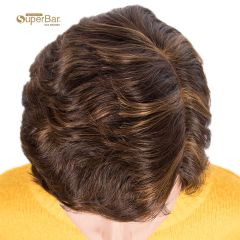 Superbar Human Hair Pixie Cut Wigs 6 inchSide Lace Part Wigs Pixie Bob Wig for Black WomenOmbre Brown Color