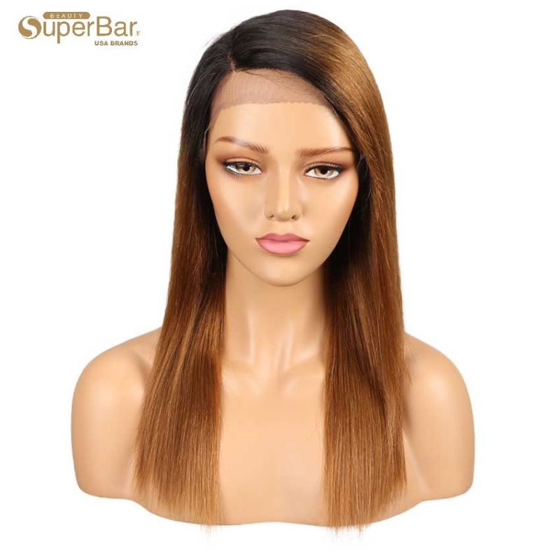 Superbar straight Wig Hand Tied Lace SidePart Wig 18 Inch 130% Density 100% Human Hair Wigs