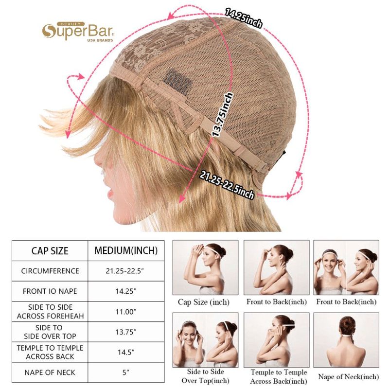 Superbar Hightlight Blonde Body Wave HumanHair Wigs with Bangs 100% High-quality Human HairWig with Bangs for Black Women 130% Density