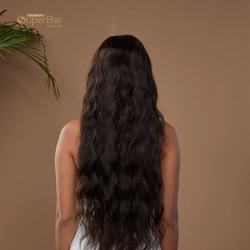 Superbar 13x4 Lace Front Wigs Human HairLoose Body Wave Wigs 150% Density Natural BlackColor