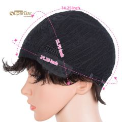 Superbar Human Hair Wigs For Women 9 InchShort Curly Pixie Cut Wigs Colorful wig