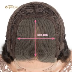 Superbar 4*4 Lace Frontal Wigs Human HairBody Wave Lace Front Wig Pre-plucked Hairline withBaby Hair Wigs Natural Color