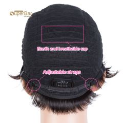 Superbar Human Hair Wigs For Women 9 InchShort Curly Pixie Cut Wigs Colorful wig