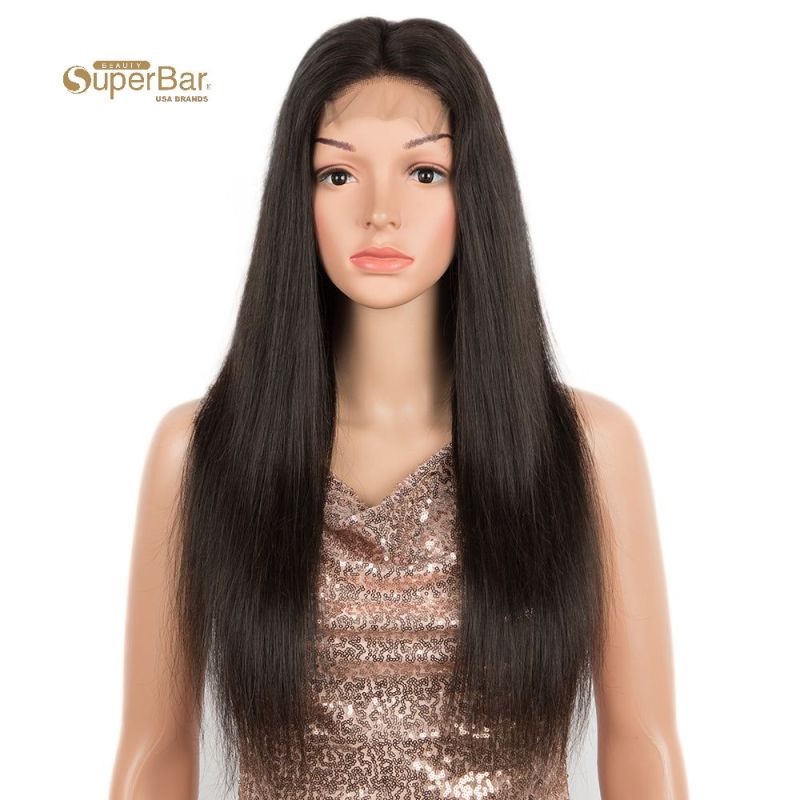 Superbar Straight 4*4 Lace Frontal WigsHuman Hair Lace Front Wig Pre-plucked Hairline withBaby Hair Wigs Natural Color