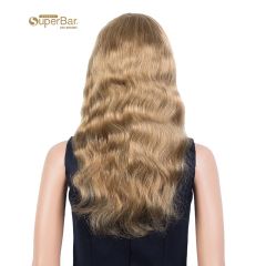 Superbar Hightlight Blonde Body Wave HumanHair Wigs with Bangs 100% High-quality Human HairWig with Bangs for Black Women 130% Density