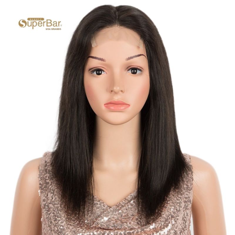 Superbar Straight 4*4 Lace Frontal WigsHuman Hair Lace Front Wig Pre-plucked Hairline withBaby Hair Wigs Natural Color