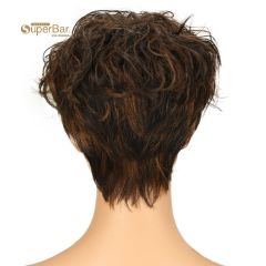 Superbar Human Hair Wigs For Women 9 InchShort Curly Pixie Cut Wigs Colorful wig