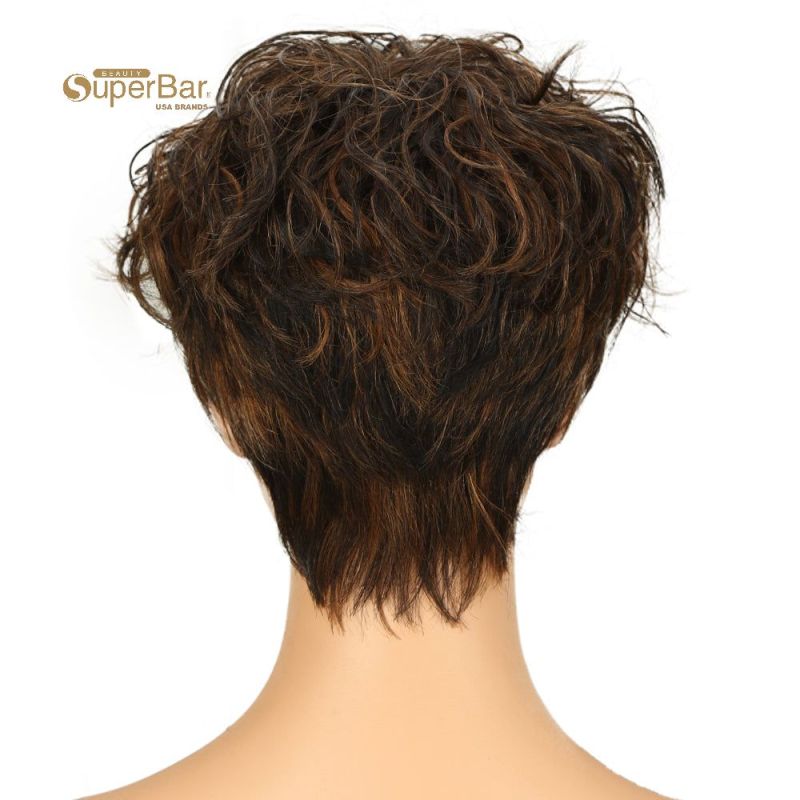 Superbar Human Hair Wigs For Women 9 InchShort Curly Pixie Cut Wigs Colorful wig
