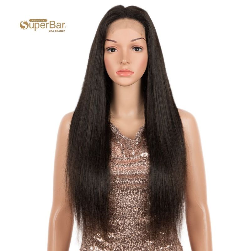 Superbar Straight 4*4 Lace Frontal WigsHuman Hair Lace Front Wig Pre-plucked Hairline withBaby Hair Wigs Natural Color