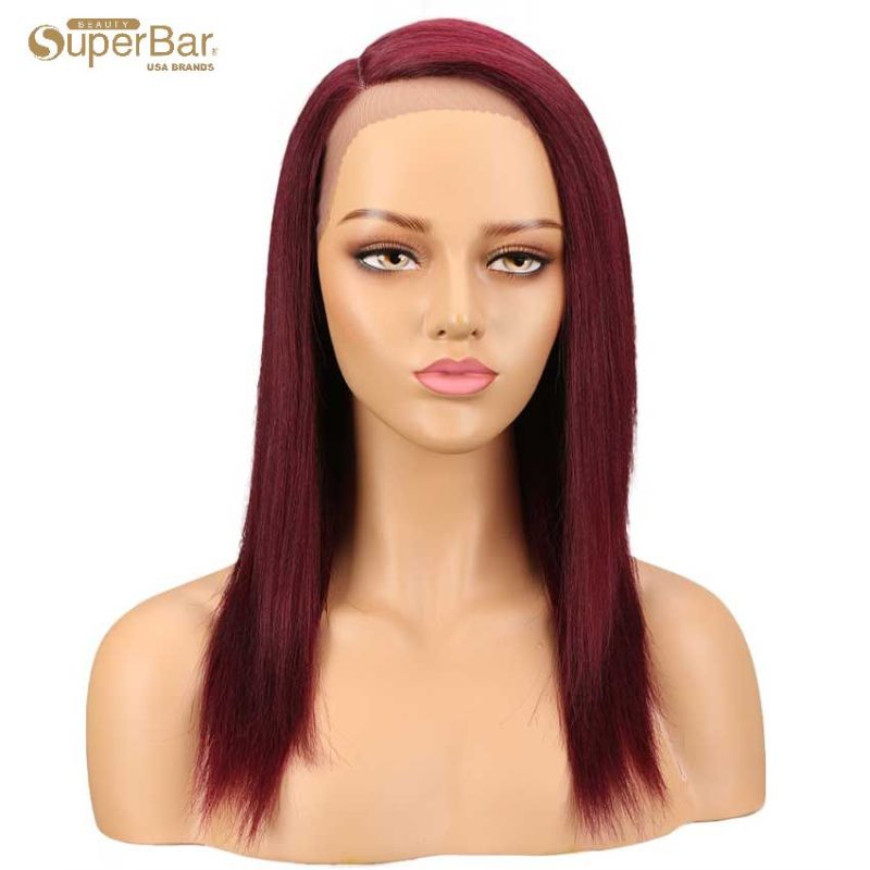 Superbar straight Wig Hand Tied Lace SidePart Wig 18 Inch 130% Density 100% Human Hair Wigs