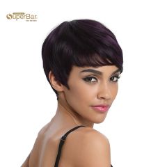 Superbar Human Hair Wigs For Women 9 InchShort Curly Pixie Cut Wigs