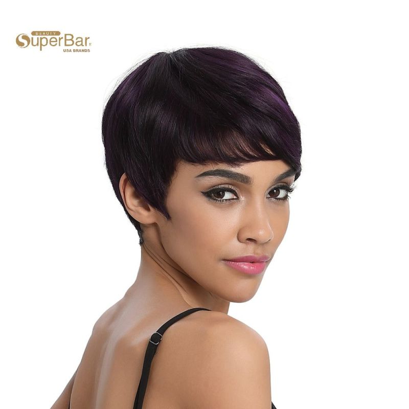 Superbar Human Hair Wigs For Women 9 InchShort Curly Pixie Cut Wigs