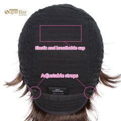 Superbar Human Hair Wigs For Women 9 InchShort Curly Pixie Cut Wigs