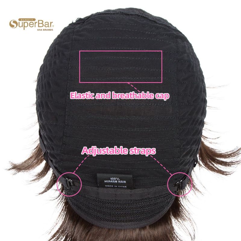 Superbar Human Hair Wigs For Women 9 InchShort Curly Pixie Cut Wigs
