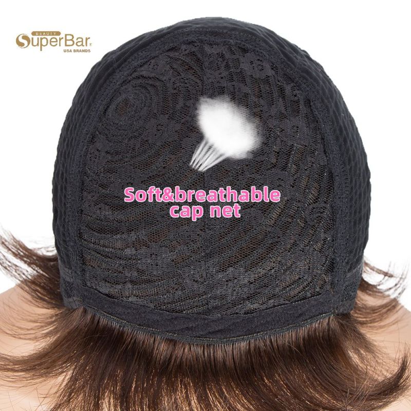 Superbar Human Hair Wigs For Women 9 InchShort Curly Pixie Cut Wigs