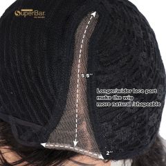 Superbar Human Hair Lace Front Wigs 5.5 inchSide LacePart Wigs Pixie Cut Bob Wig for BlackWomen Light Purple Color