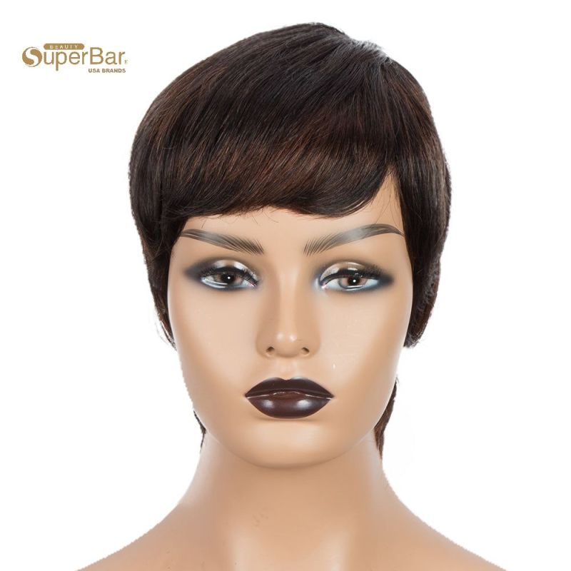 Superbar Human Hair Wigs For Women 9 InchShort Curly Pixie Cut Wigs