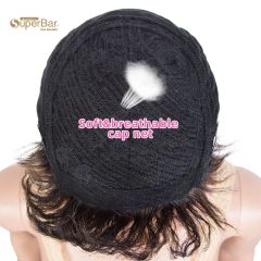 Superba Human Hair Wigs Pixie Cut Wigs 9Inch short Curly Wig Black Color
