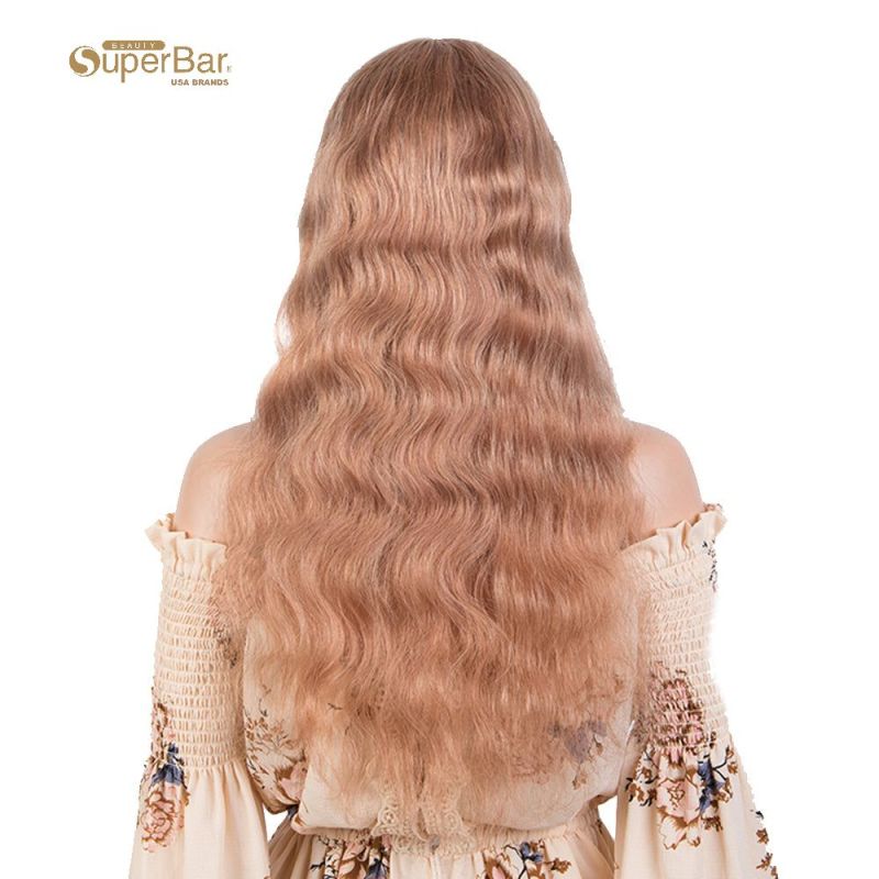 Superbar Hightlight Pink Body Wave HumanHair Wigs with Bangs 100% High-quality Human HairWig with Bangs for Black Women 130% Density