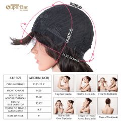 Superbar Hightlight Red Body Wave HumanHair Wigs with Bangs 100% High-quality Human HairWig with Bangs for Black Women 130% Density