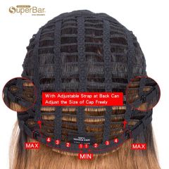 Superbar Ombre Wig Basic Cap Wig T1B/30Straight Wigs With Bangs Human Hair