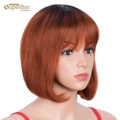 Superbar Straight Hair Bob Wigs TT1B/350Ombre Wigs With Bangs Human Hair