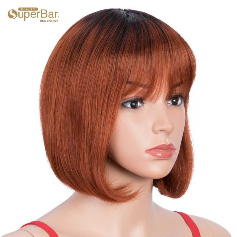 Superbar Straight Hair Bob Wigs TT1B/350Ombre Wigs With Bangs Human Hair