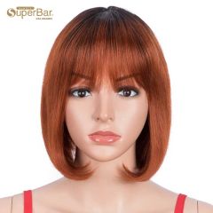 Superbar Straight Hair Bob Wigs TT1B/350Ombre Wigs With Bangs Human Hair
