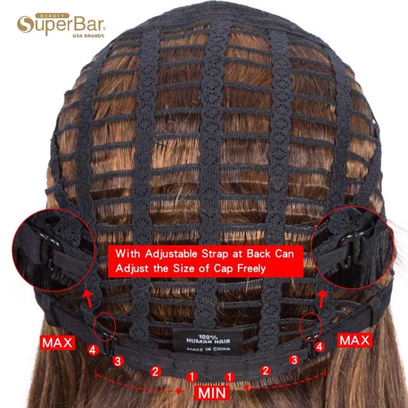 Superbar Human Hair P4/30 Color Wig ShortBob Wigs With Bands