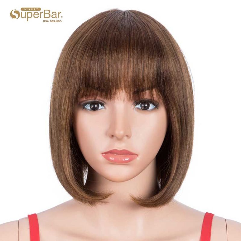 Superbar Human Hair P4/30 Color Wig ShortBob Wigs With Bands