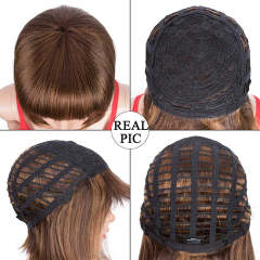 Superbar Human Hair P4/30 Color Wig ShortBob Wigs With Bands
