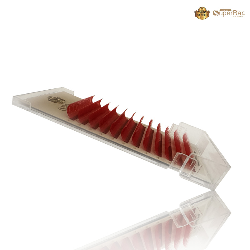 Red Color Volume Lashes 0.07
