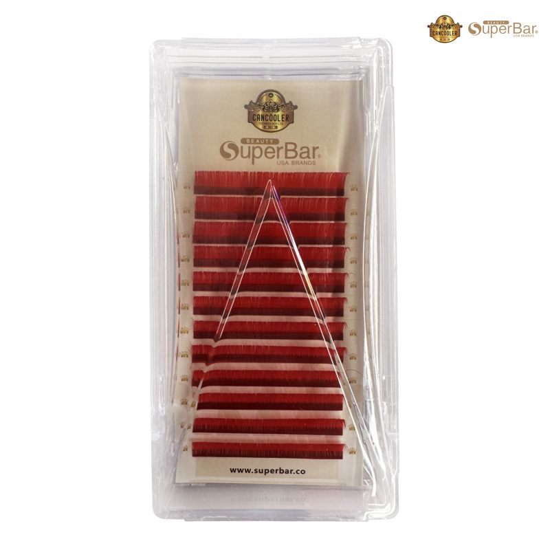 Red Color Volume Lashes 0.07