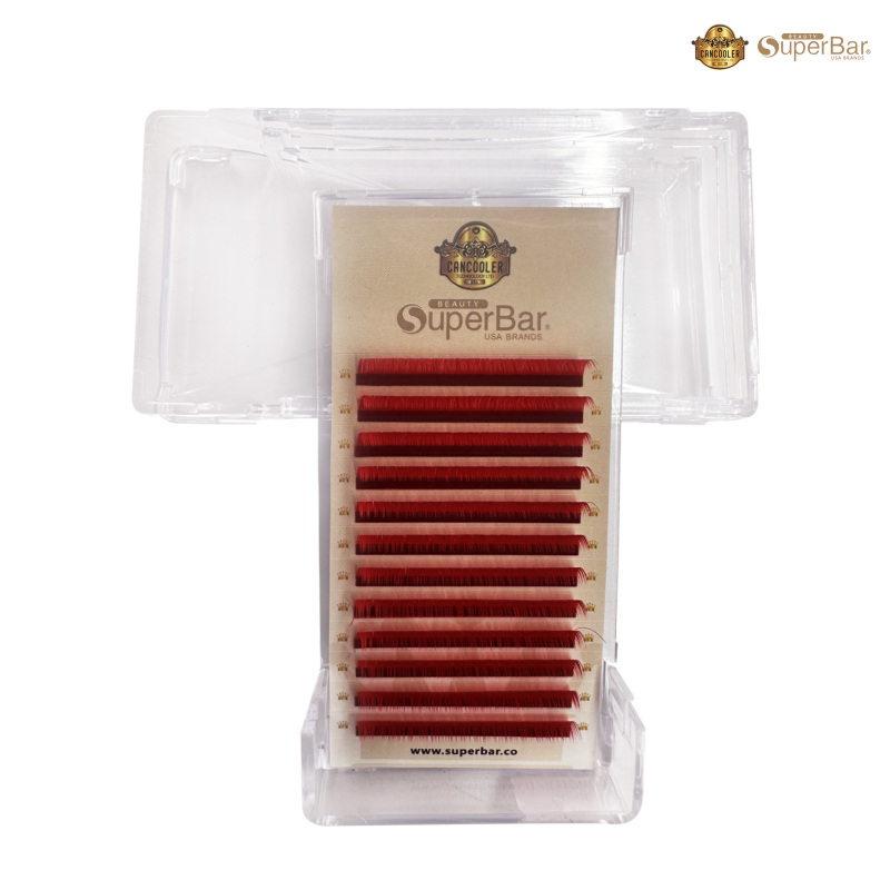 Red Color Volume Lashes 0.07