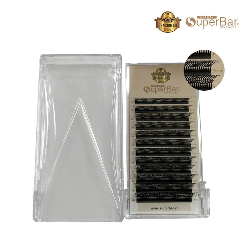 Caramel Color 8D W Shape Premade Fans 0.07 Eyelash Extensions