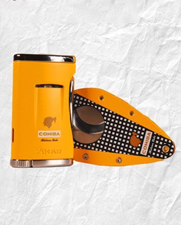 Cohiba & Montecristo Limited Edition Cigar Cutter & Lighter Set