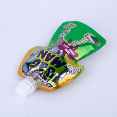 Spout package suppliers custom shape printed packaging bag