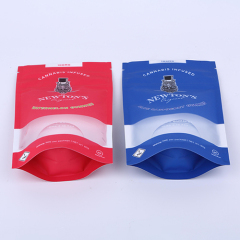 Child resistant custom zipper stand up pouch