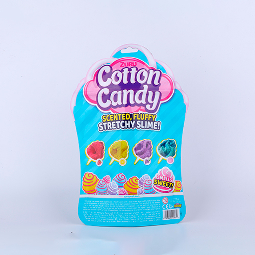 Irregular shaped cotton candy bag with hanging hole