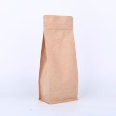 Resealable aluminum foil bags zip lock flat bottom pouch for coffee
