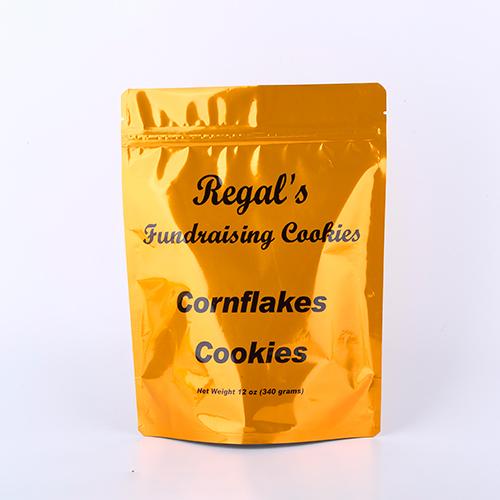 Shiny stand up cookie pouch