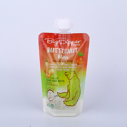 Pasteurization 8.6 mm plastic spout pouch stand up juice pouch