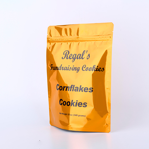 Shiny stand up cookie pouch