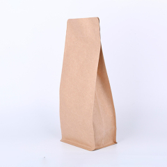 Resealable aluminum foil bags zip lock flat bottom pouch for coffee