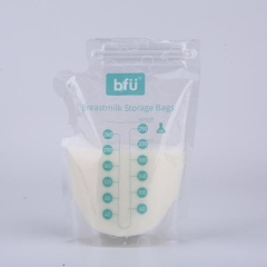 Double zippper 250ML BPA FREE Leak Proof Baby Food Standing Up Pouch Breastmilk